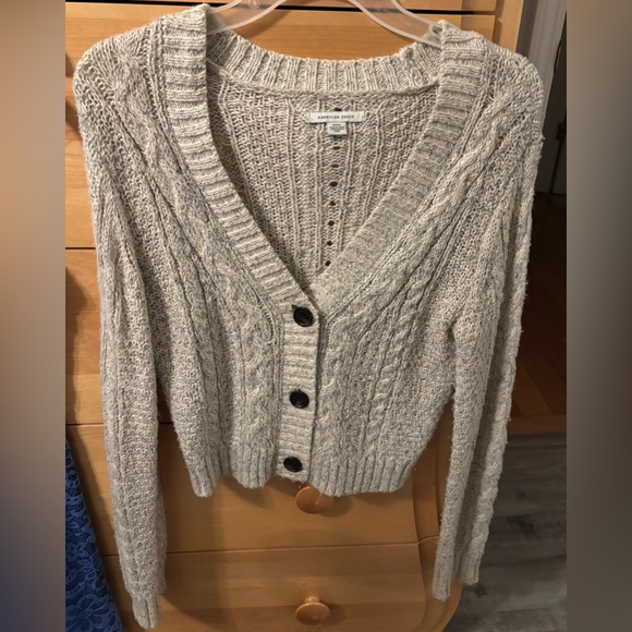 American Eagle Outfitters Sweaters - American Eagle Outfitters Beige Cable Knit Cardigan